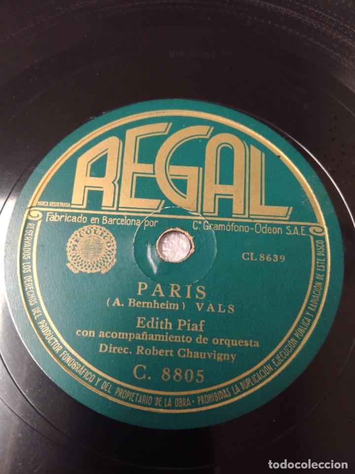 Discos de pizarra: Edith Piaf. Paris - Foto 1