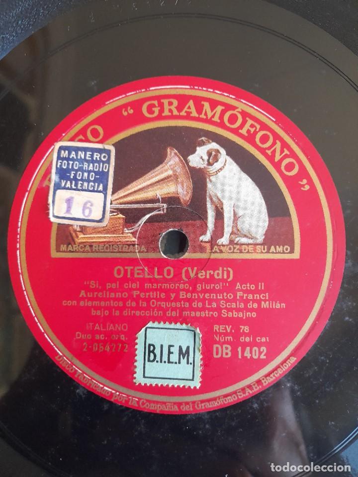 Discos de pizarra: Otelo Verdi y L elixir de amore donizetti disco gram&oacute;fono - Foto 2