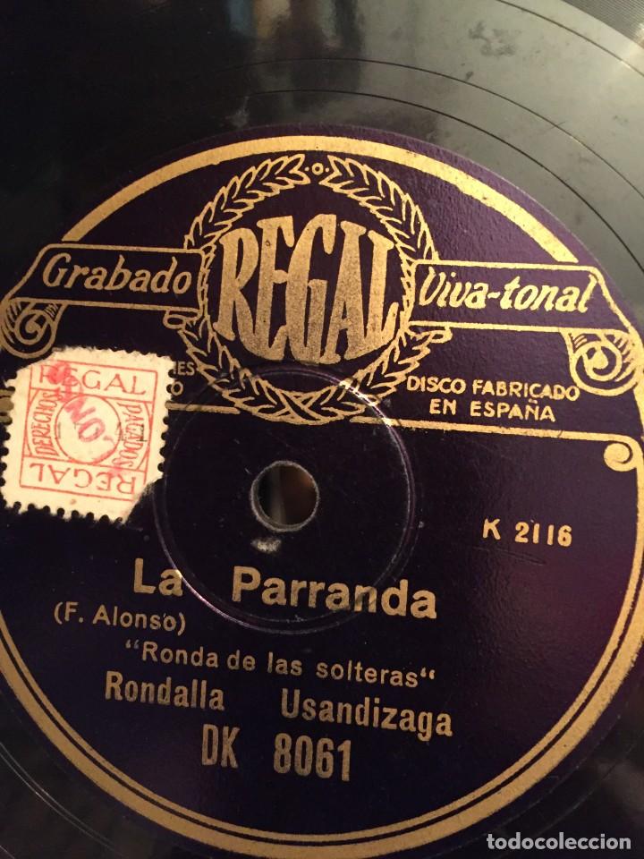 Discos de pizarra: LA PARRANDA RONDALLA USANDIZAGA - Foto 1