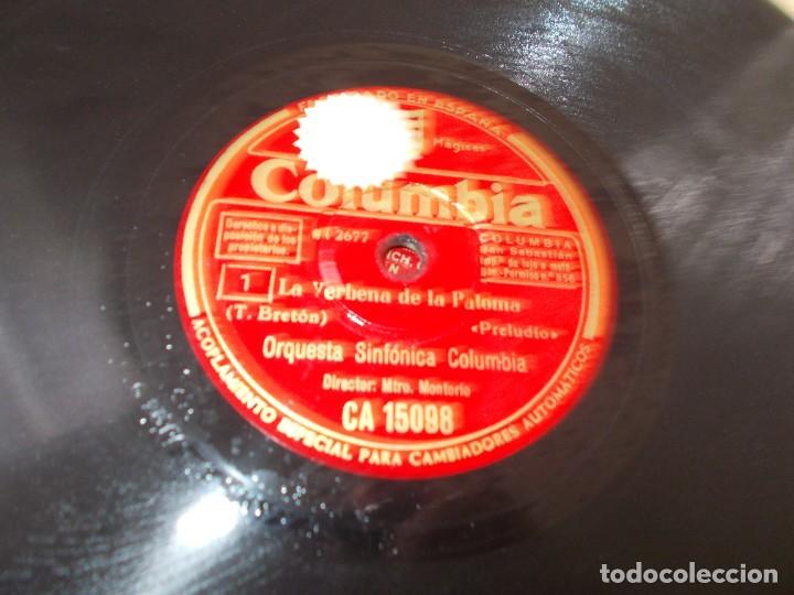 Discos de pizarra: LA VERBENA DE LA PALOMA Preludio / Concertate Parte final - Foto 2