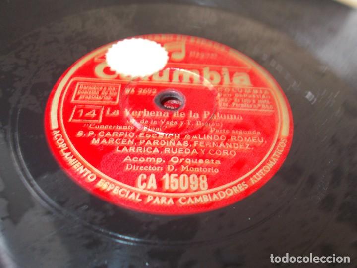 Discos de pizarra: LA VERBENA DE LA PALOMA Preludio / Concertate Parte final - Foto 4