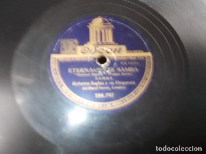 Discos de pizarra: ROBERTO INGLEZ Y SU ORQUESTA Samba / La canci&oacute;n de Dalila - Foto 1