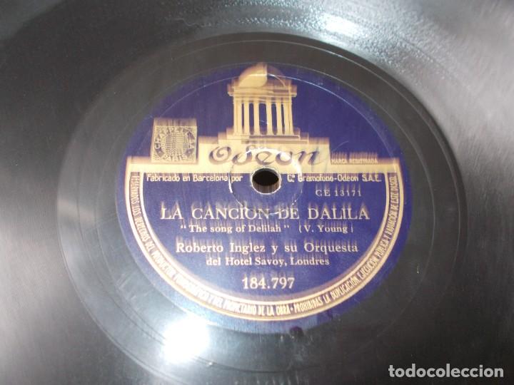 Discos de pizarra: ROBERTO INGLEZ Y SU ORQUESTA Samba / La canci&oacute;n de Dalila - Foto 3