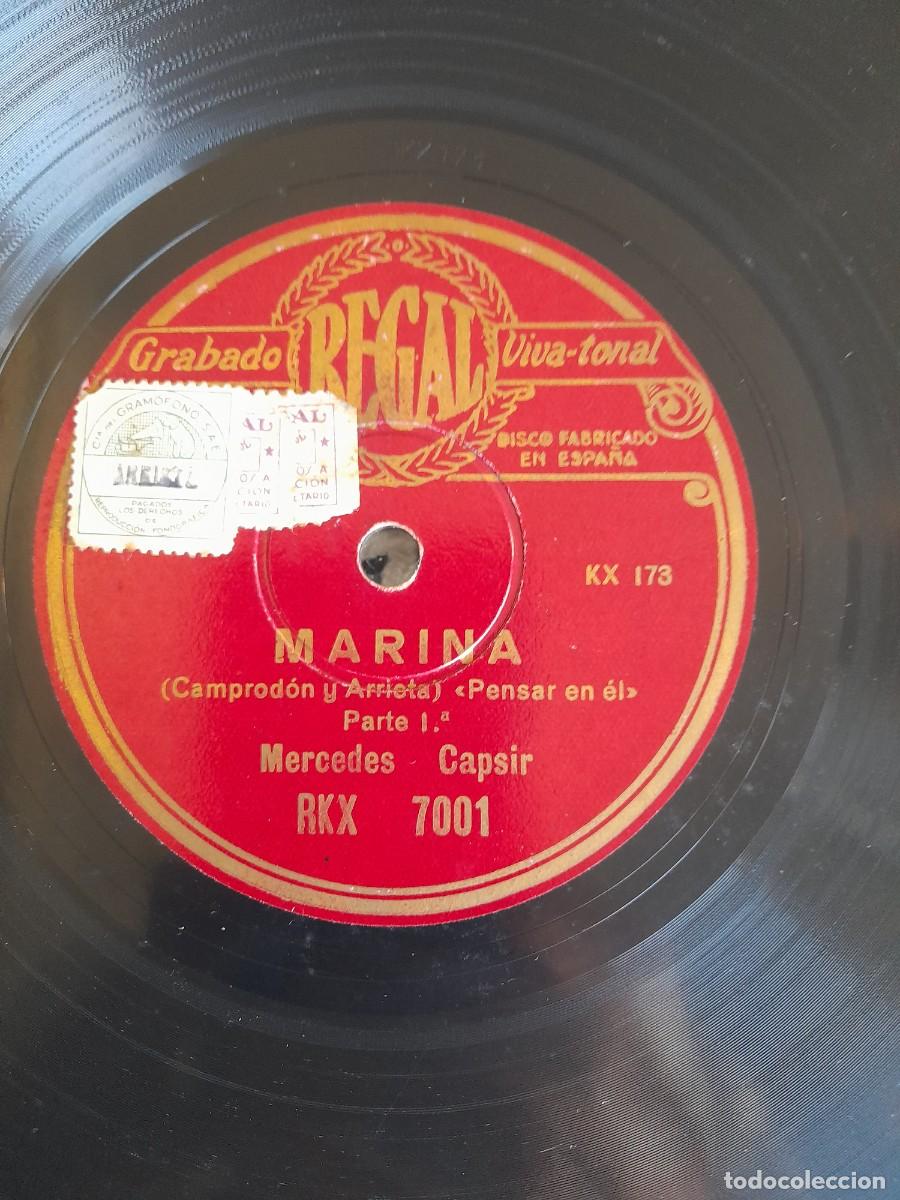 Discos de pizarra: Marina parte 1 pensar en &eacute;l y rond&oacute; final disco Regal - Foto 2
