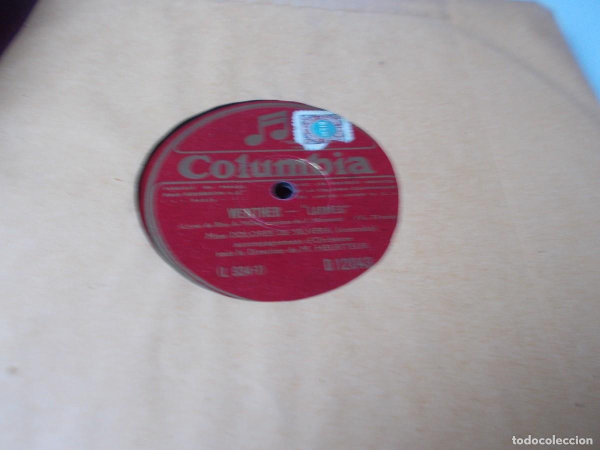 Discos de pizarra: DOLORES DE SILVERA Werther / Sanson et Dalila - Foto 1