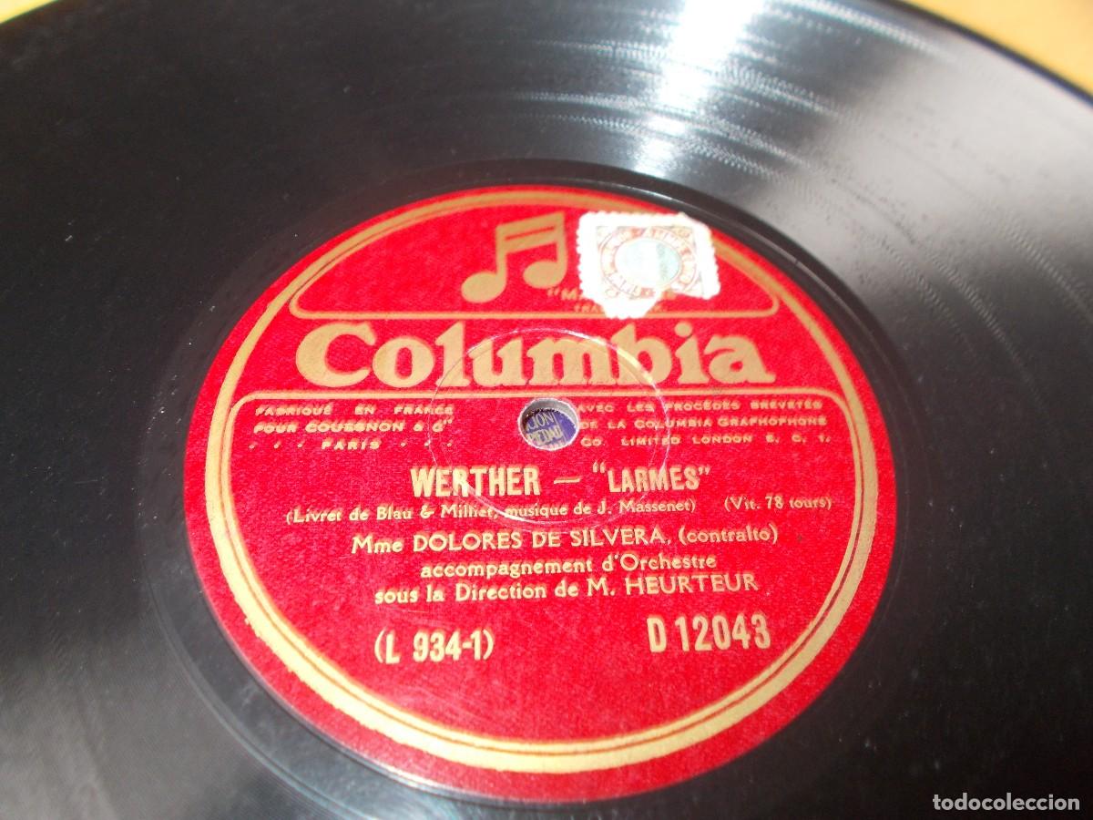Discos de pizarra: DOLORES DE SILVERA Werther / Sanson et Dalila - Foto 2