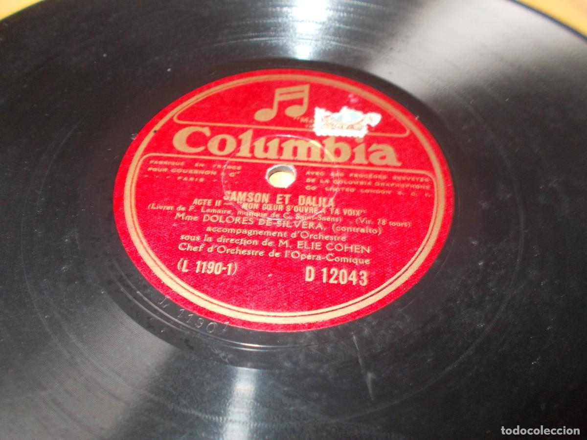 Discos de pizarra: DOLORES DE SILVERA Werther / Sanson et Dalila - Foto 4