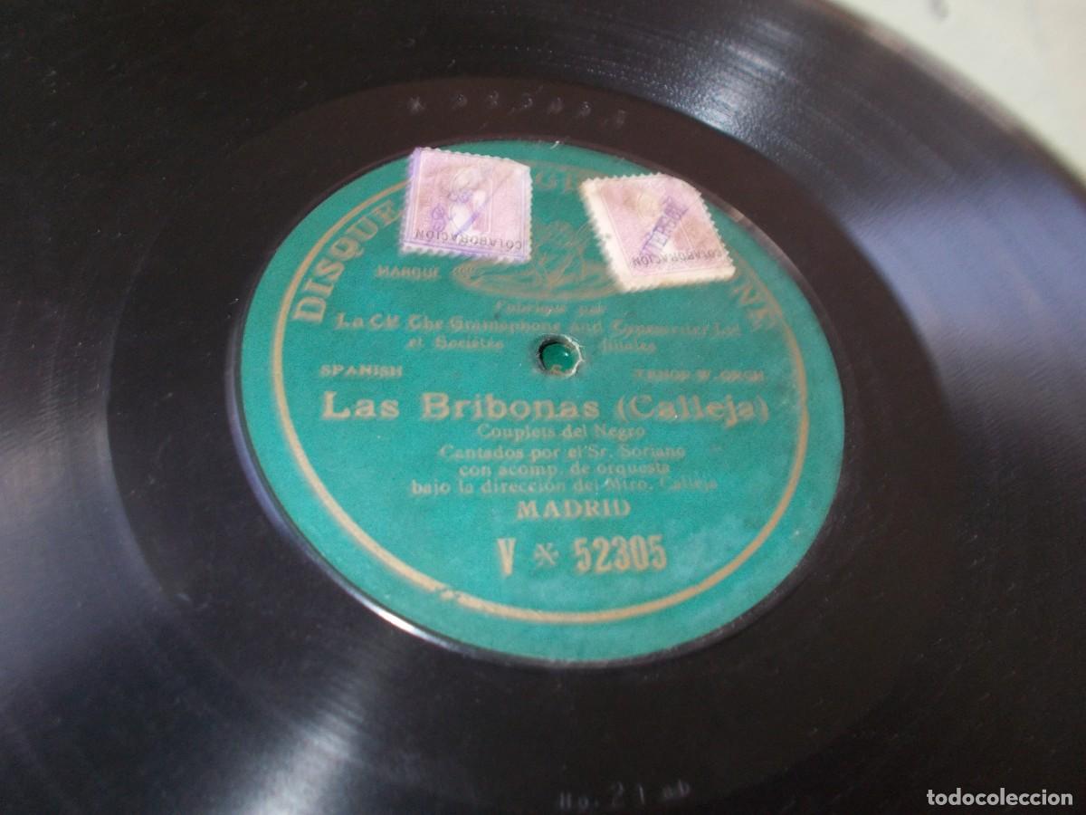 Discos de pizarra: LAS BRIBONAS Couplets del negro - Foto 2