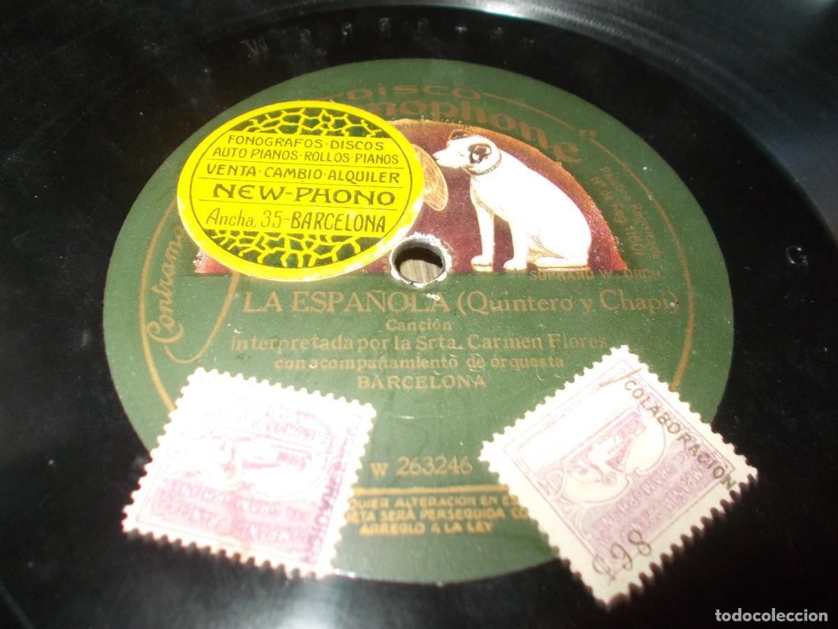 Discos de pizarra: CARMEN FLORES Chulapona / La Espa&ntilde;ola - Foto 2
