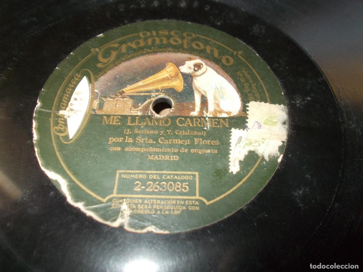 Discos de pizarra: CARMEN FLORES El Sol de Espa&ntilde;a / Me llamo Carmen - Foto 4