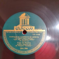 Discos de pizarra: COJO DE HUELVA 78 RPM. Lote 367556839