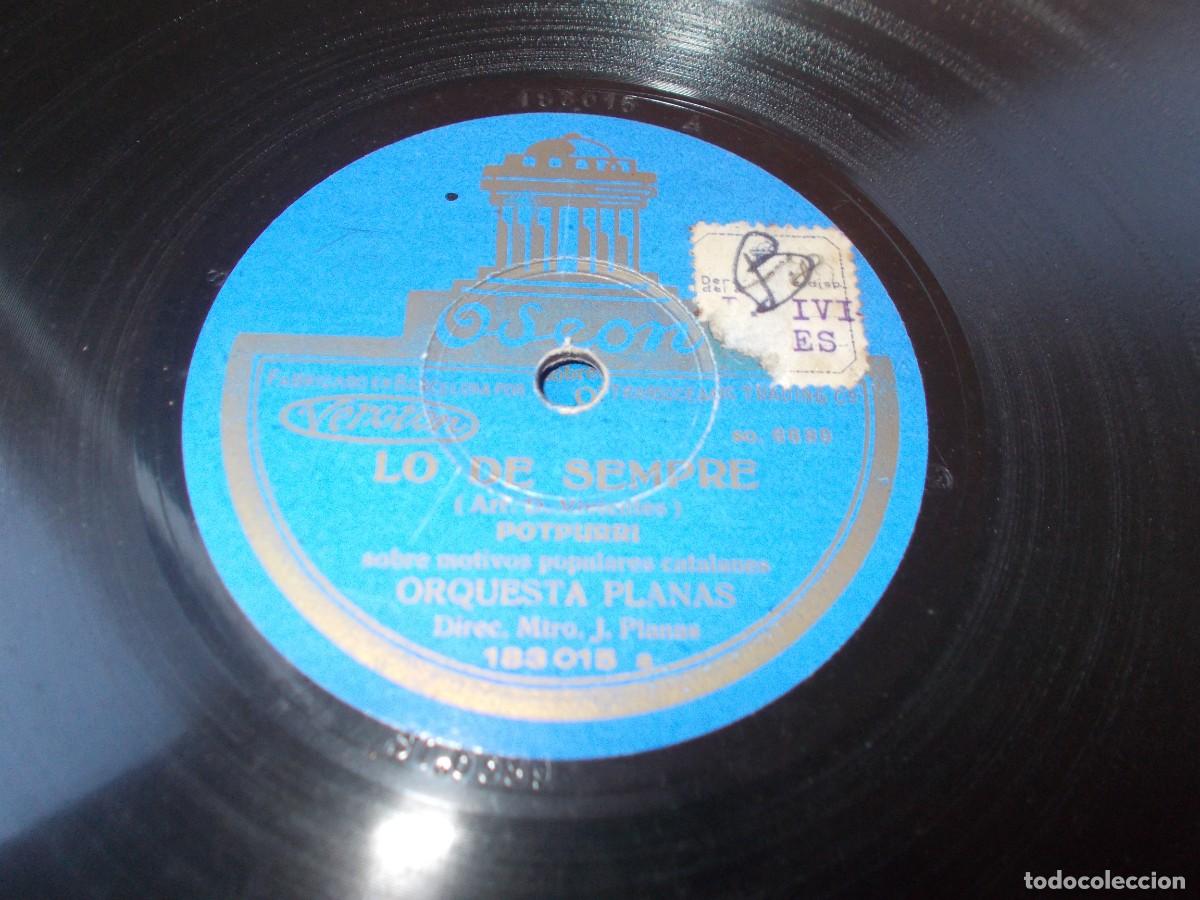 Discos de pizarra: ORQUESTA PLANAS Lo de ahir / Lo de sempre - Foto 2