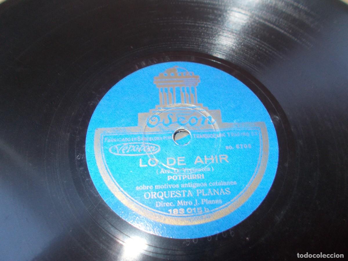 Discos de pizarra: ORQUESTA PLANAS Lo de ahir / Lo de sempre - Foto 4