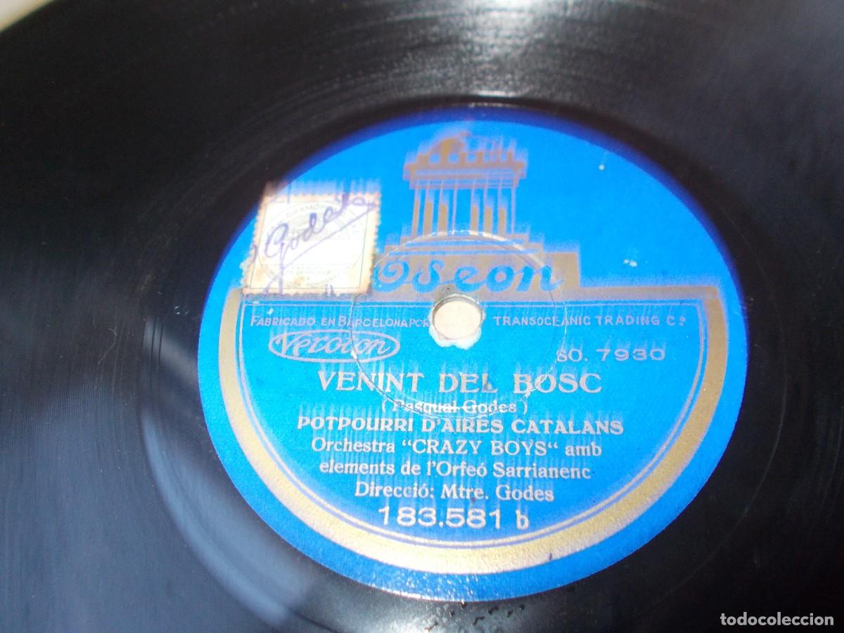 Discos de pizarra: ORCHESTRA CRAZY BOYS Anat al Bosc / Venint del bosc - Foto 4