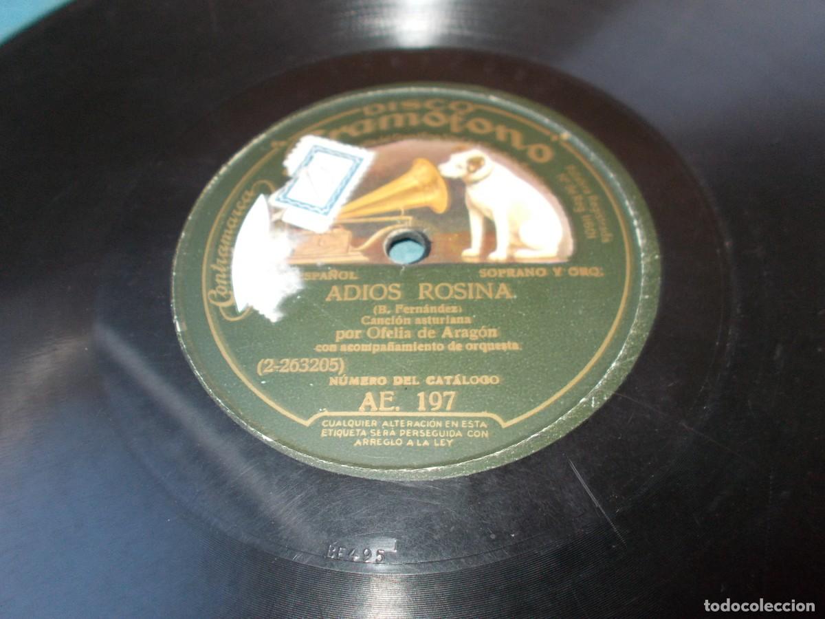 Discos de pizarra: OFELIA DE ARAG&Oacute;N Torna la Gocha / Adi&oacute;s Rosina - Foto 4