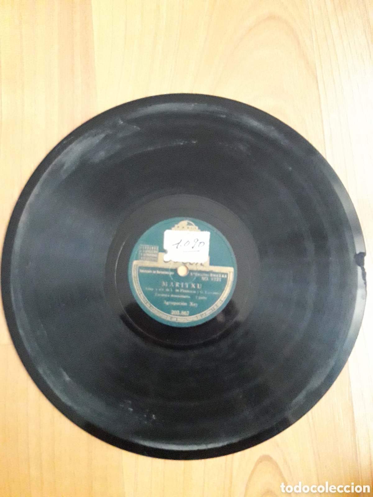 Discos de pizarra: DISCO PIZARRA. MARITXU. AGRUPACION XEY. ODE&Oacute;N. DEFECTUOSO - Foto 1