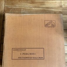 Discos de pizarra: I PAGLIACCI. LEONCAVALLO. 9 DISCOS DE PIZARRA.COMPLETA. Lote 369416431