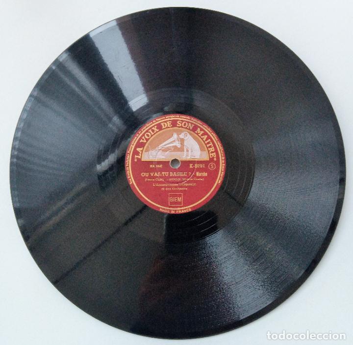 Discos de pizarra: DISCO PIZARRA. LA SAMBA DE PARIS Y OU VAS-TU BASILE? - Foto 4