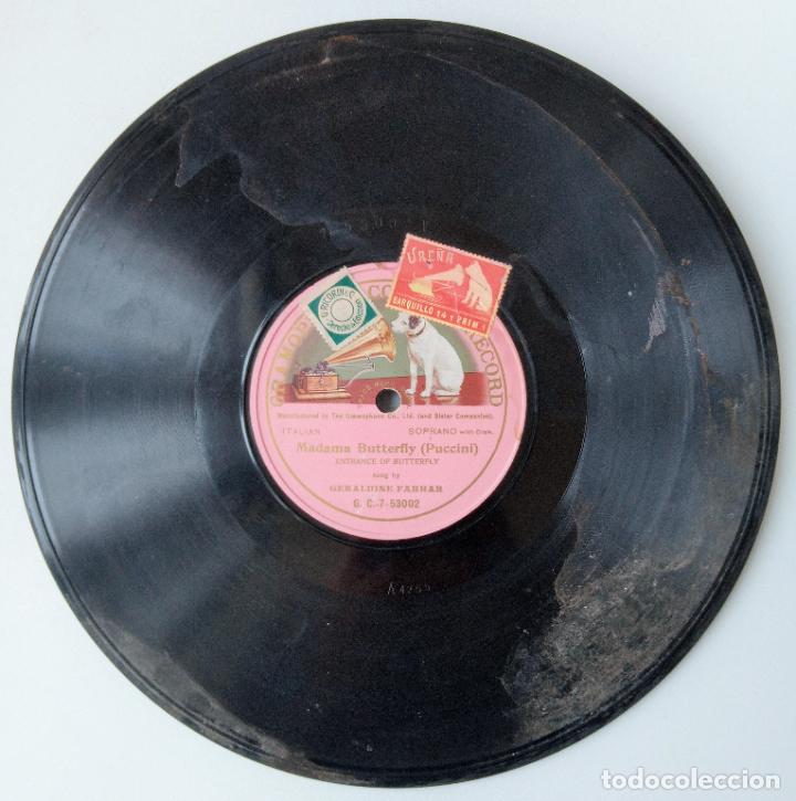 Discos de pizarra: DISCO PIZARRA. MADAMA BUTTERFLY, PUCCINI - Foto 2