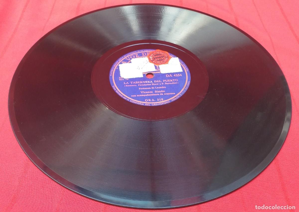 Discos de pizarra: DISCO DE PIZARRA LA TABERNERA DEL PUERTO, VICENTE SIMON - Foto 1
