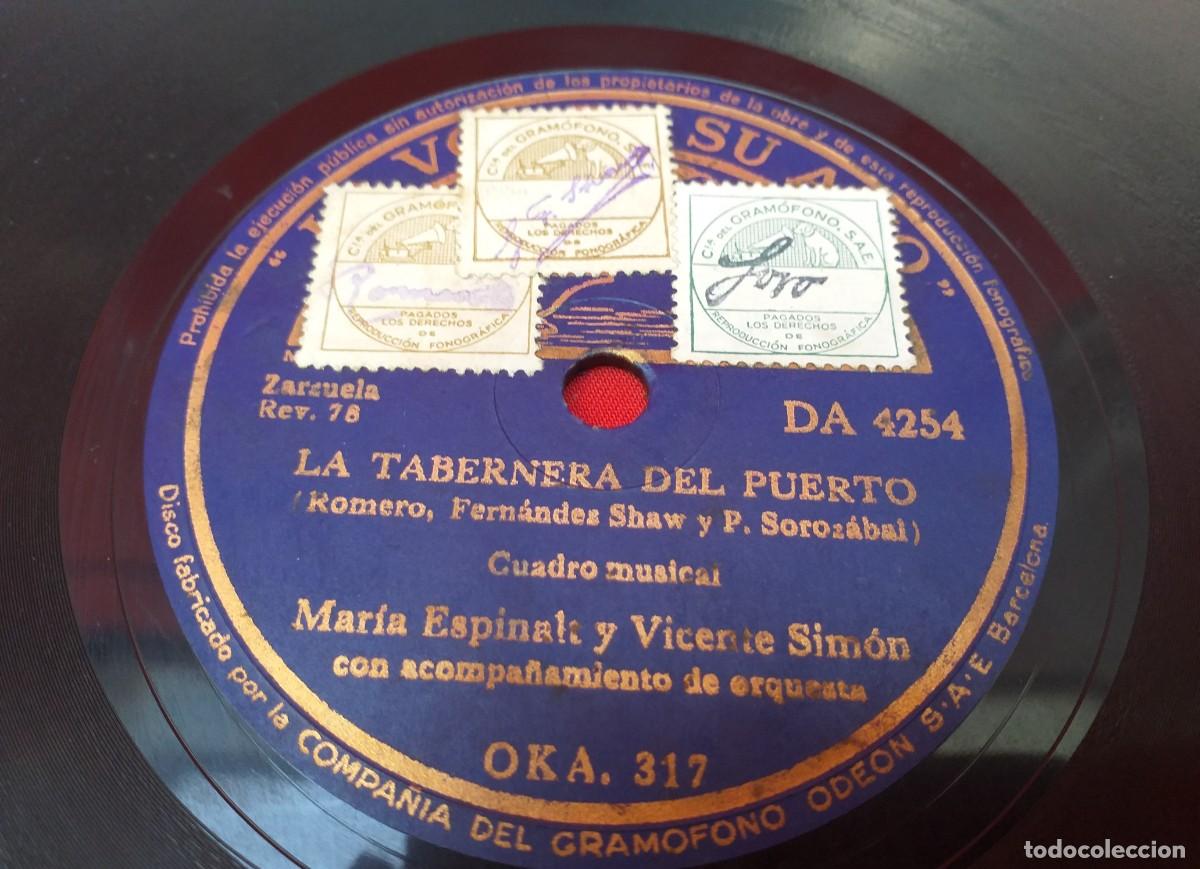 Discos de pizarra: DISCO DE PIZARRA LA TABERNERA DEL PUERTO, VICENTE SIMON - Foto 4