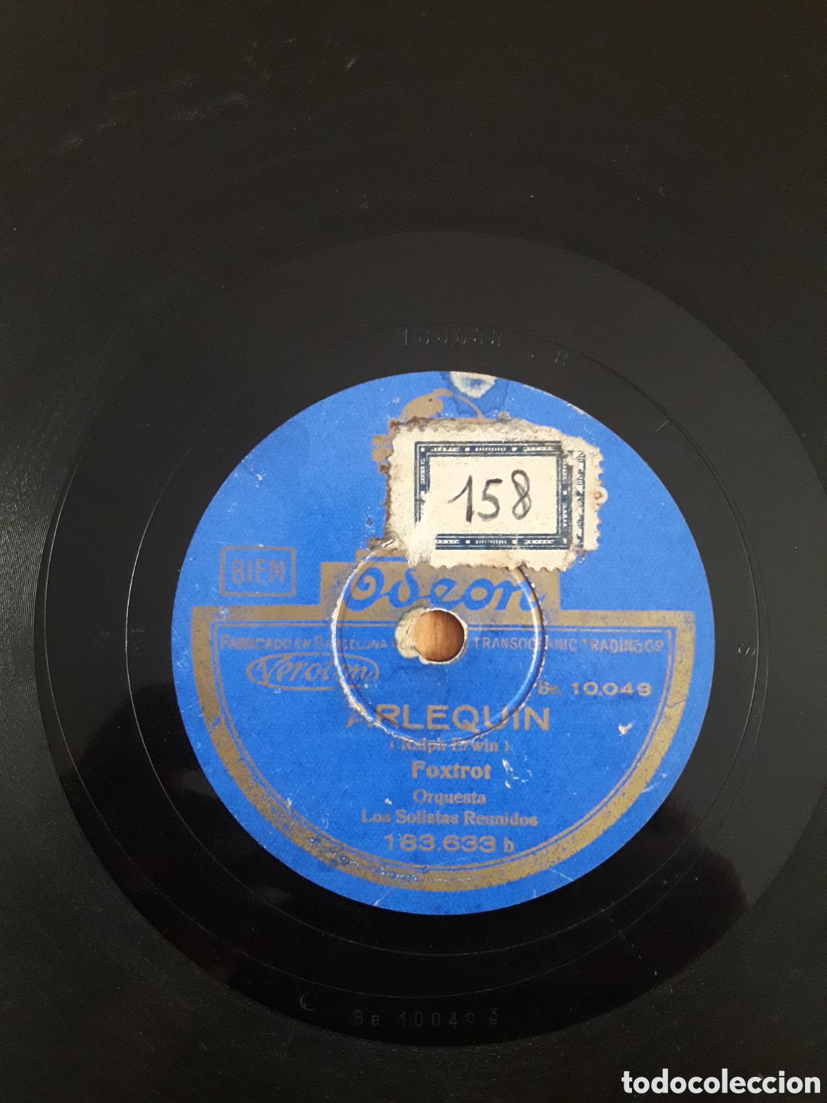 Discos de pizarra: DISCO PIZARRA. ARLEQU&Iacute;N. HOW DO YOU, MISTER BROWN. ODEON - Foto 2