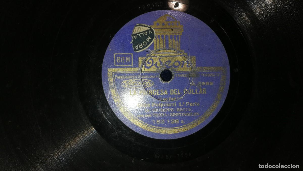Discos de pizarra: DISCO DE PIZARRA ODEON GIUSEPPE BECCE TERRA SINFOMIKERN- LA PRINCESA DEL DOLLAR - Foto 1