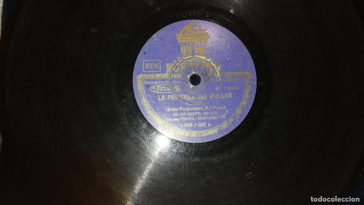 Discos de pizarra: DISCO DE PIZARRA ODEON GIUSEPPE BECCE TERRA SINFOMIKERN- LA PRINCESA DEL DOLLAR - Foto 2