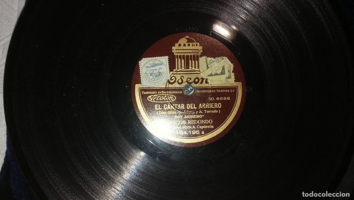 Discos de pizarra: DISCO DE PIZARRA ODEON. MARCOS REDONDO EL CANTAR DEL ARRIERO - Foto 1