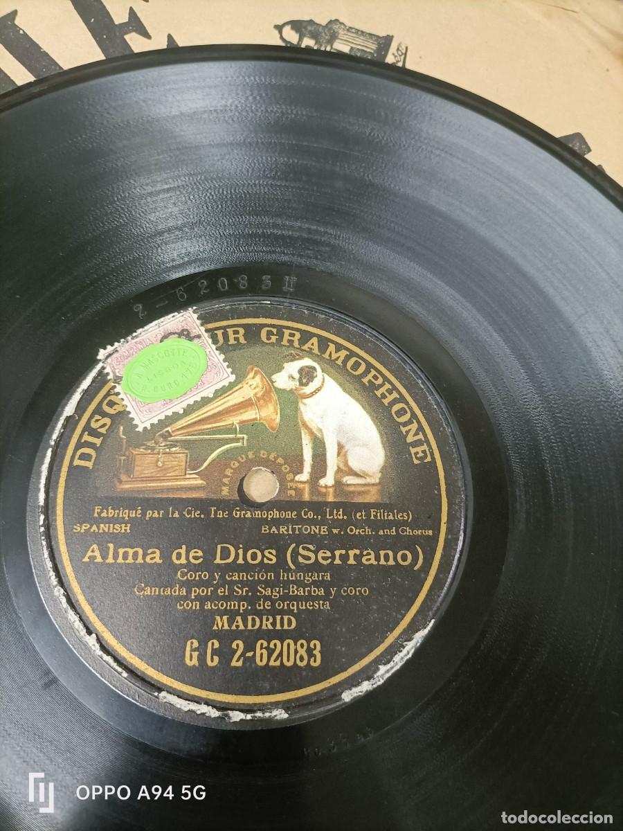 Discos de pizarra: Discos de Pizarra - Alma de Dios ( Serrano ) Sr Sagi-Barba y Coro - 10&rdquo; - Foto 1
