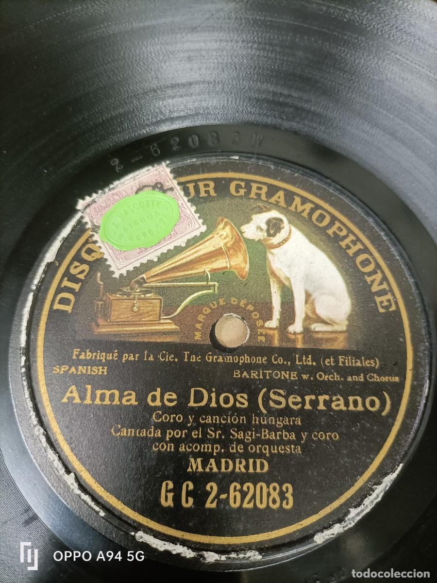Discos de pizarra: Discos de Pizarra - Alma de Dios ( Serrano ) Sr Sagi-Barba y Coro - 10&rdquo; - Foto 3