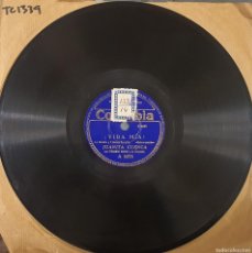Discos de pizarra: DISCO 78 RPM - COLUMBIA - JUANITA CUENCA Y FERNANDO GARCÍA - ¡VIDA MÍA! / AL BESARTE ASÍ - PIZARRA. Lote 374341369