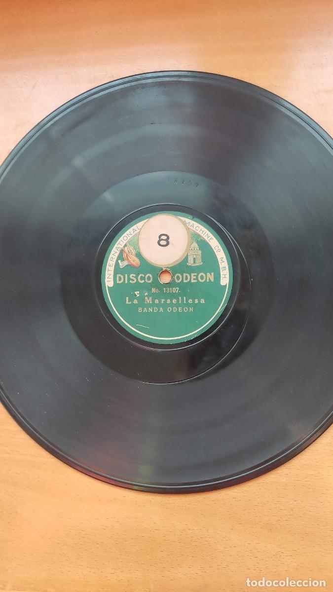 Discos de pizarra: DISCO DE PIZARRA &rdquo; LA MARSELLESA &rdquo; Y &rdquo; MARCHA LORENA &rdquo; BANDA ODEON - Foto 1