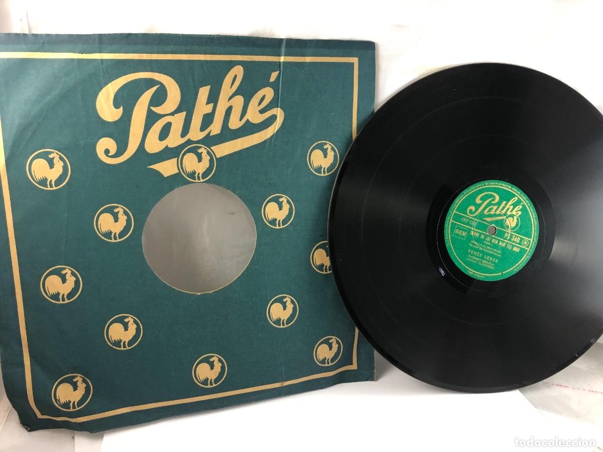 Discos de pizarra: Disco de pizarra 78 rpm Ren&eacute;e Lebas - Foto 1