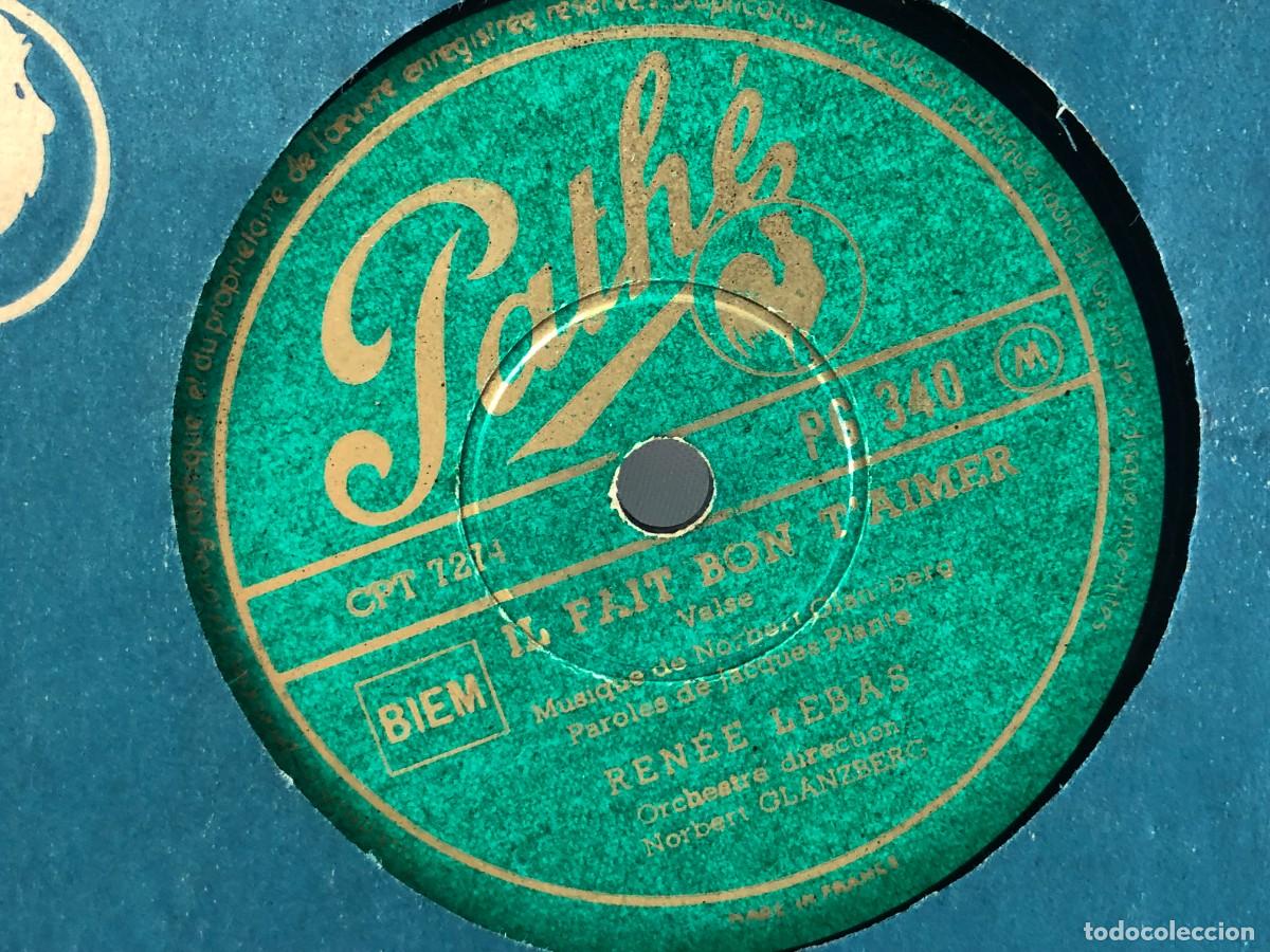 Discos de pizarra: Disco de pizarra 78 rpm Ren&eacute;e Lebas - Foto 3