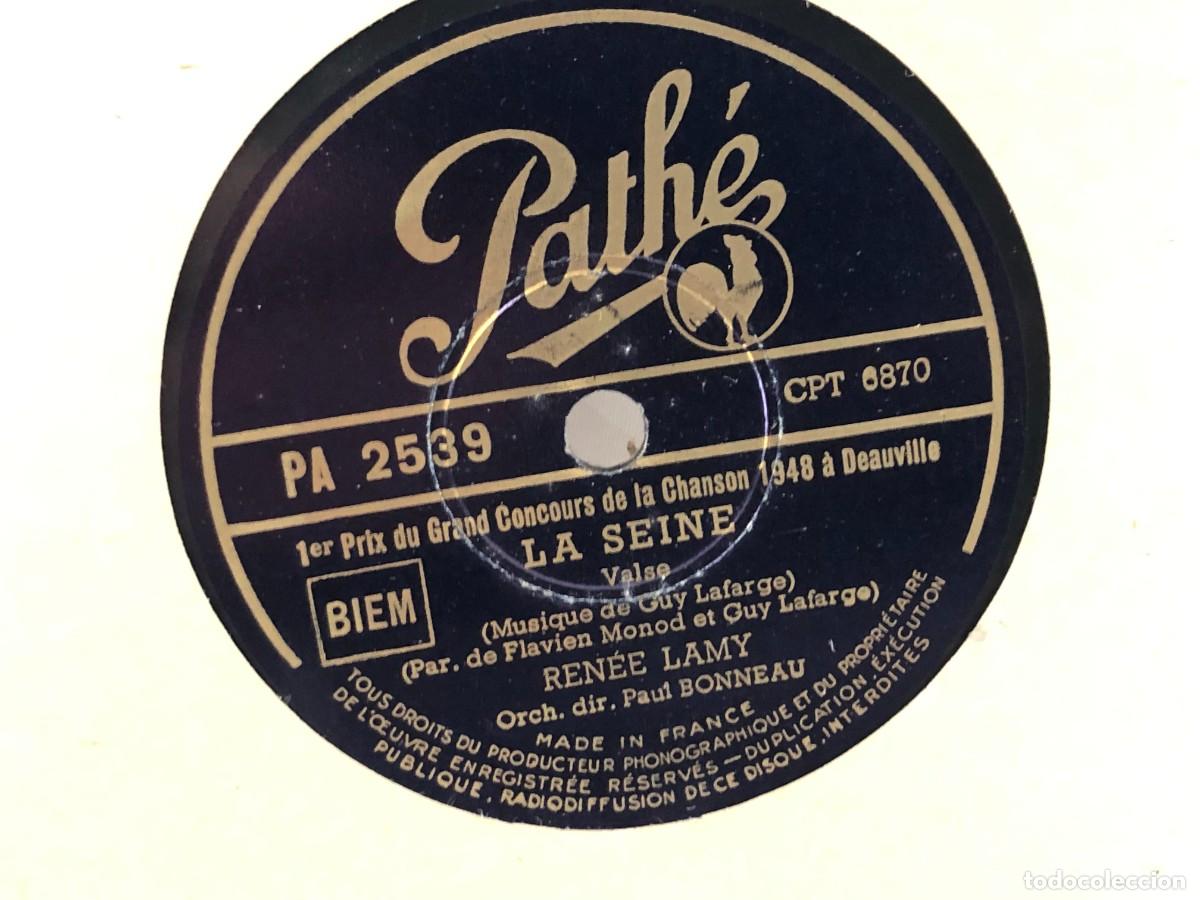 Discos de pizarra: Disco de pizarra 78 rpm Ren&eacute;e Lamy - Foto 3
