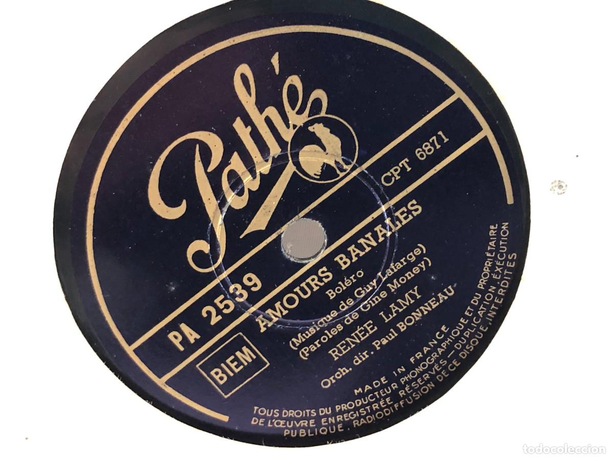 Discos de pizarra: Disco de pizarra 78 rpm Ren&eacute;e Lamy - Foto 5
