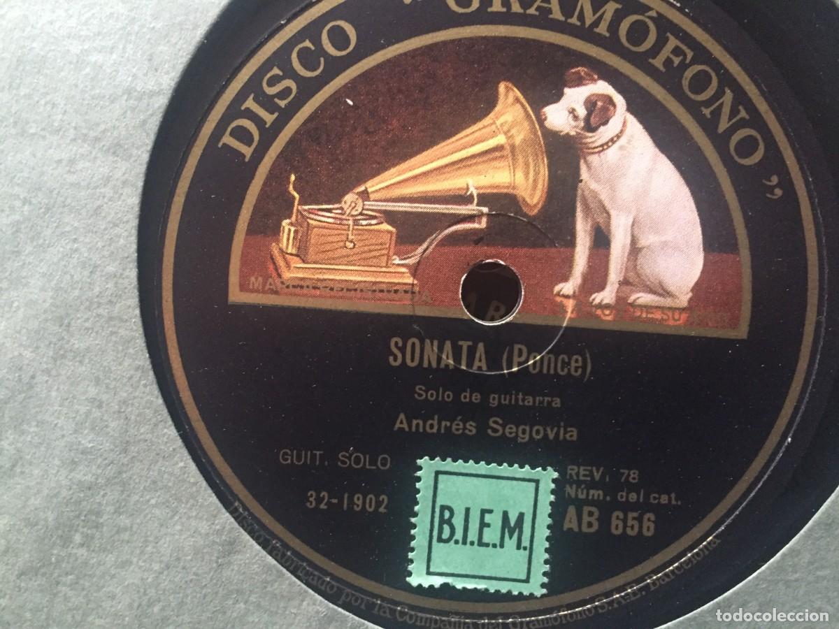 Discos de pizarra: ANDR&Eacute;S SEGOVIA SONATA solo de Guitarra - Foto 1