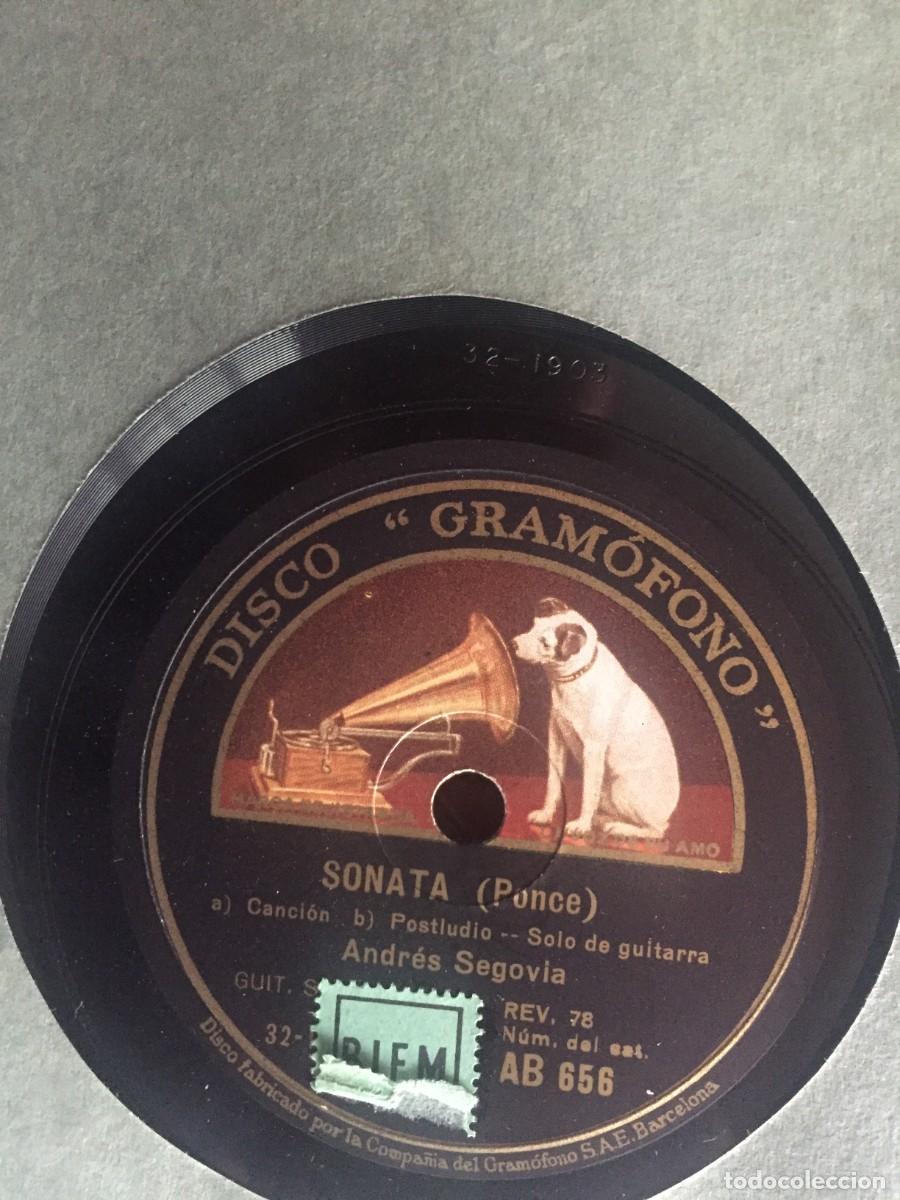 Discos de pizarra: ANDR&Eacute;S SEGOVIA SONATA solo de Guitarra - Foto 2