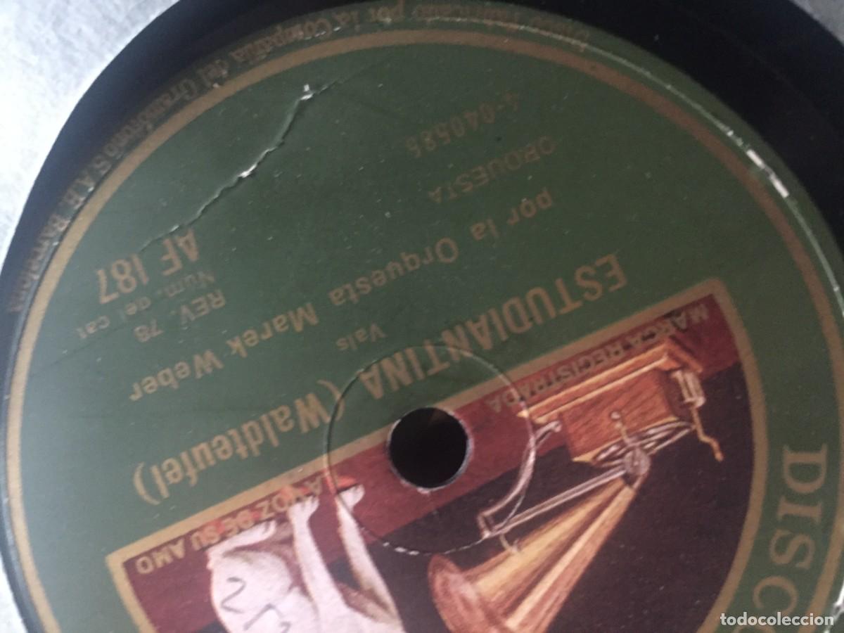 Discos de pizarra: Orquesta Marek Weber La viuda alegre y estudiantina - Foto 2