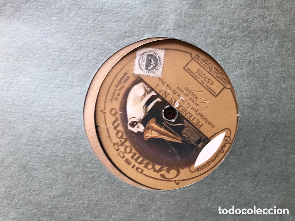 Discos de pizarra: Tango de lat&oacute;n tuna. Ni&ntilde;a de los peines. Gram&oacute;fono - Foto 2