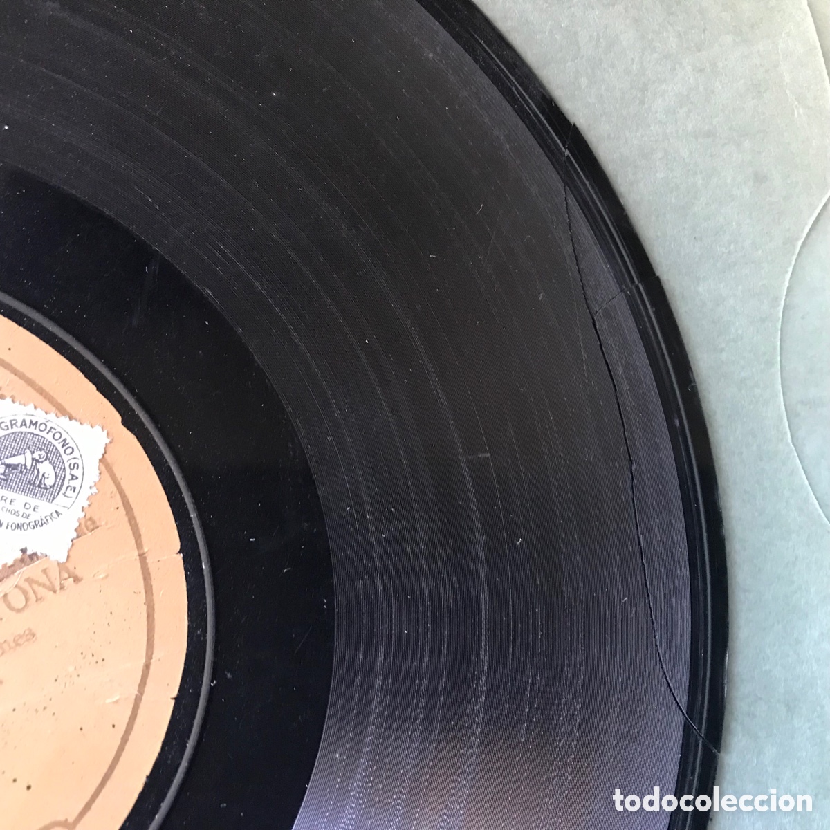 Discos de pizarra: Tango de lat&oacute;n tuna. Ni&ntilde;a de los peines. Gram&oacute;fono - Foto 3