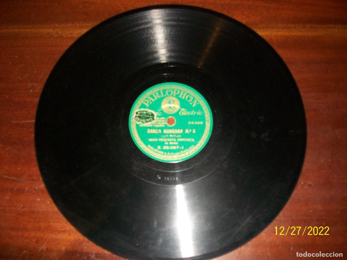 Discos de pizarra: DANZA HUNGARA N&ordm; 5-JOHN BRAHMS-GRAN ORQUESTA SINFONICA DE BERLIN - Foto 1