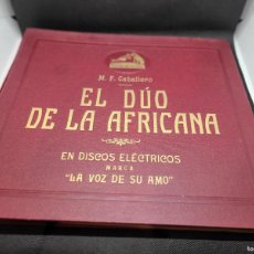 Discos de pizarra: ALBUM CON 5 DISCOS PIZARRA EL DUO DE LA AFRICANA. Lote 386543334