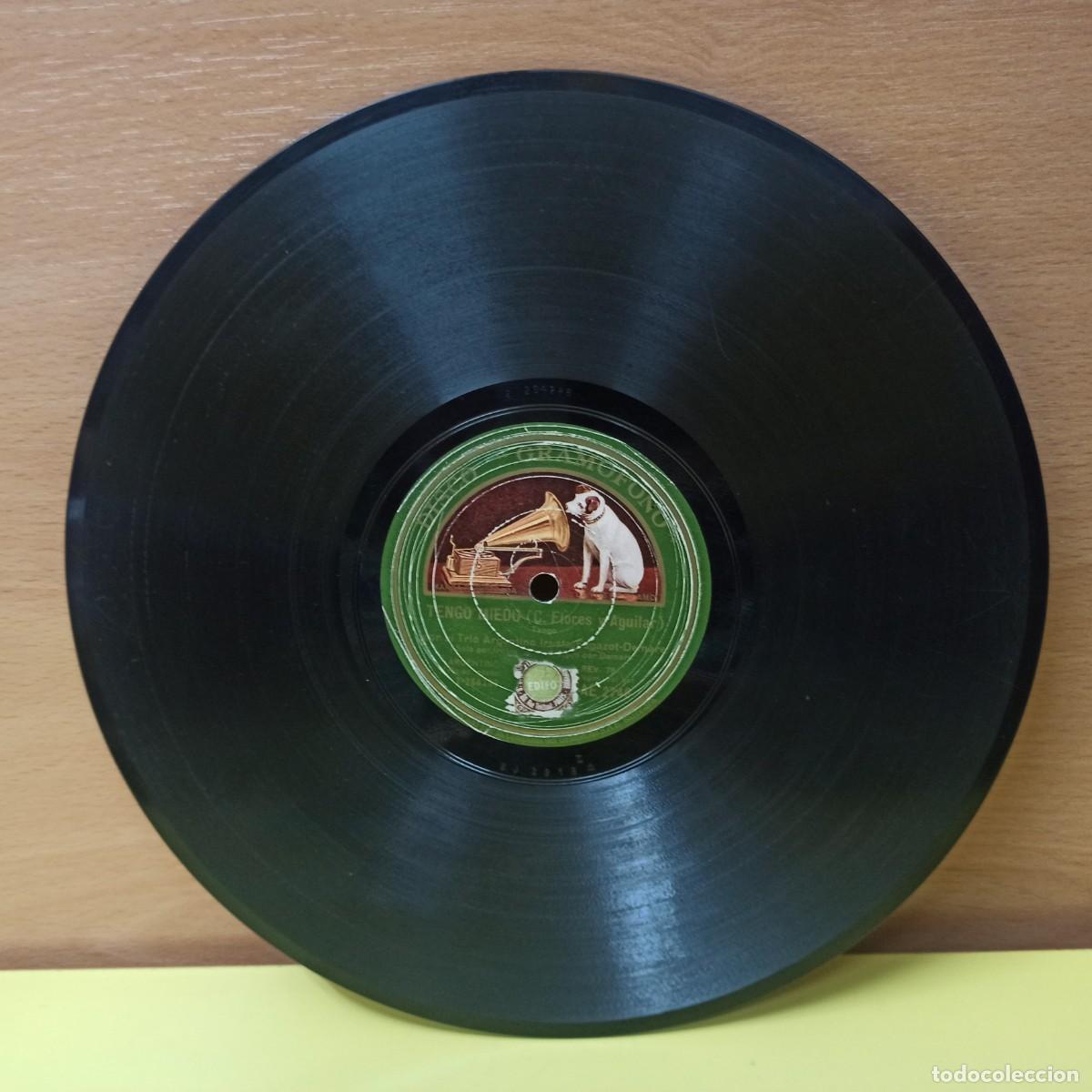 Discos de pizarra: DISCO DE PIZARRA - GRAMOFONO - ADIOS, ADIOS - TENGO MIEDO - Foto 1