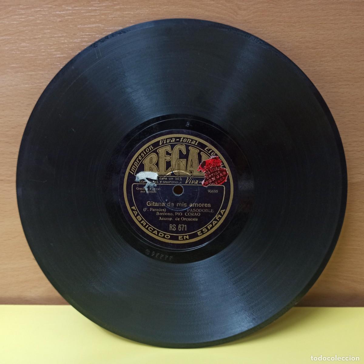 Discos de pizarra: DISCO DE PIZARRA - GITANA DE MIS AMORES - CORAZON GITANO - REGAL - Foto 1