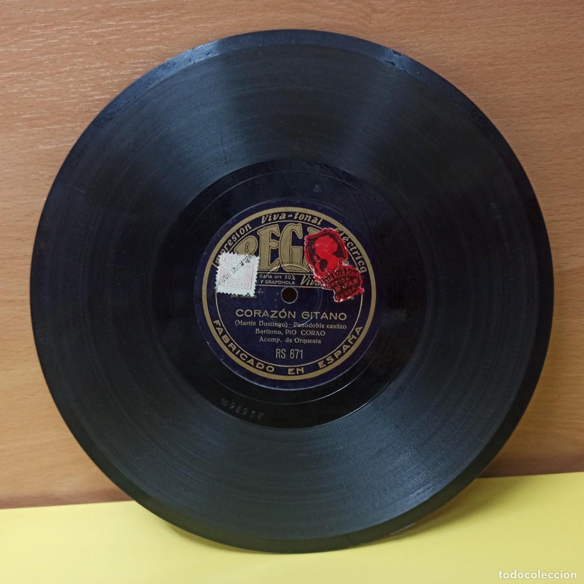 Discos de pizarra: DISCO DE PIZARRA - GITANA DE MIS AMORES - CORAZON GITANO - REGAL - Foto 2