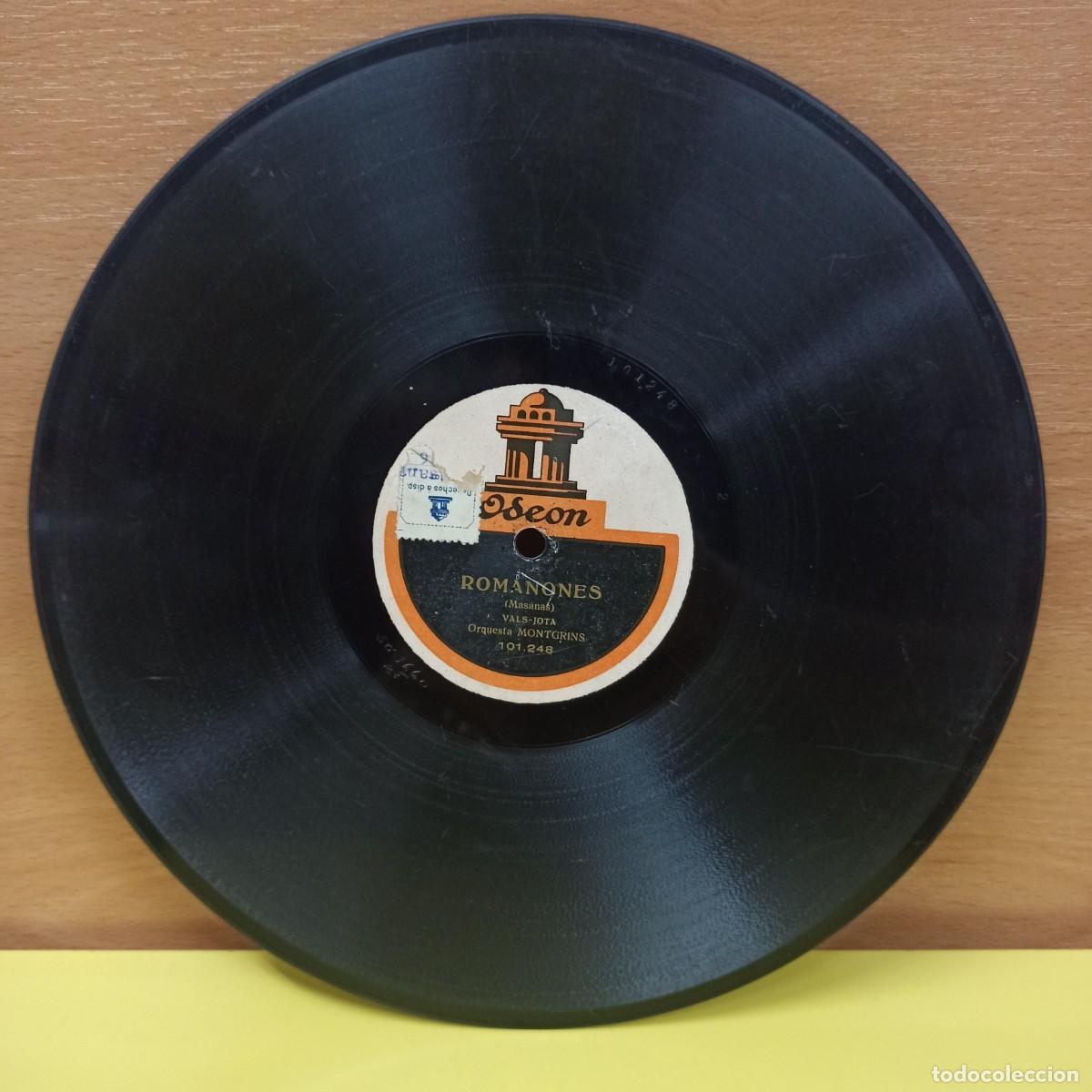 Discos de pizarra: DISCO DE PIZARRA - ODEON - ROMANONES - BRISAS DEL EBRO - Foto 1