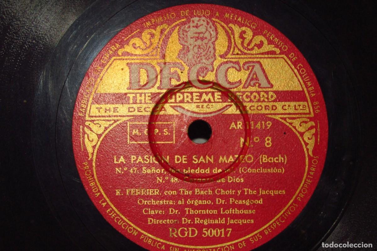 Discos de pizarra: Disco de pizarra, La pasi&oacute;n de San Mateo. Bach. - Foto 3