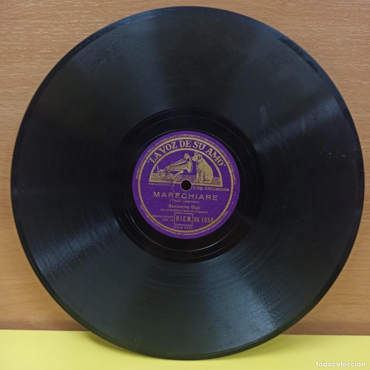 Discos de pizarra: DISCO DE PIZARRA - LA VOZ DE SU AMO - MARECHIARE - LA DANZA - Foto 2